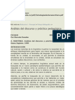 Analisis Del Discurso y Practica Pedagogica