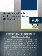 Administración de Archivos y Directorios de LINUX