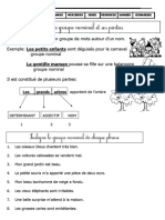 Le Groupe Nominal Et Ses Constituants (Révision) - 220505 - 122352