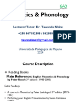 Phonetics Lecture 1