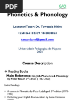 Phonetics Lecture 1