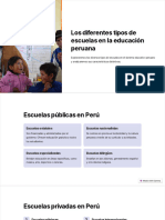 Los Diferentes Tipos de Escuelas en La Educacion Peruana