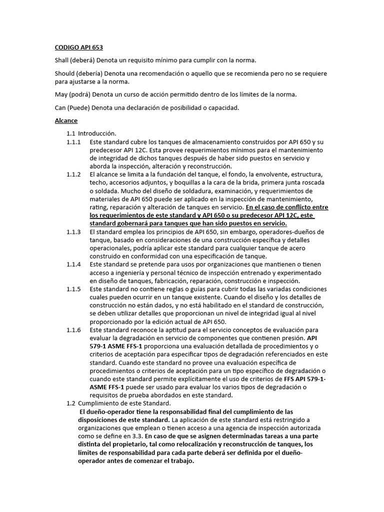 Código API 653: Mantenimiento de Tanques | PDF | Tanques | Corrosión