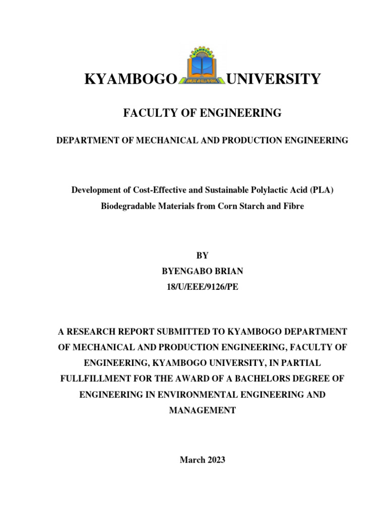 Sustainable PLA Biodegradable Materials | PDF | Biodegradation | Plastic