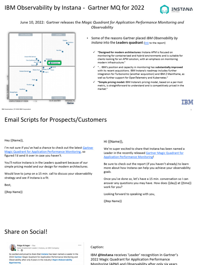 Gartner 2022 MQ For APM Client Communications PDF Ibm