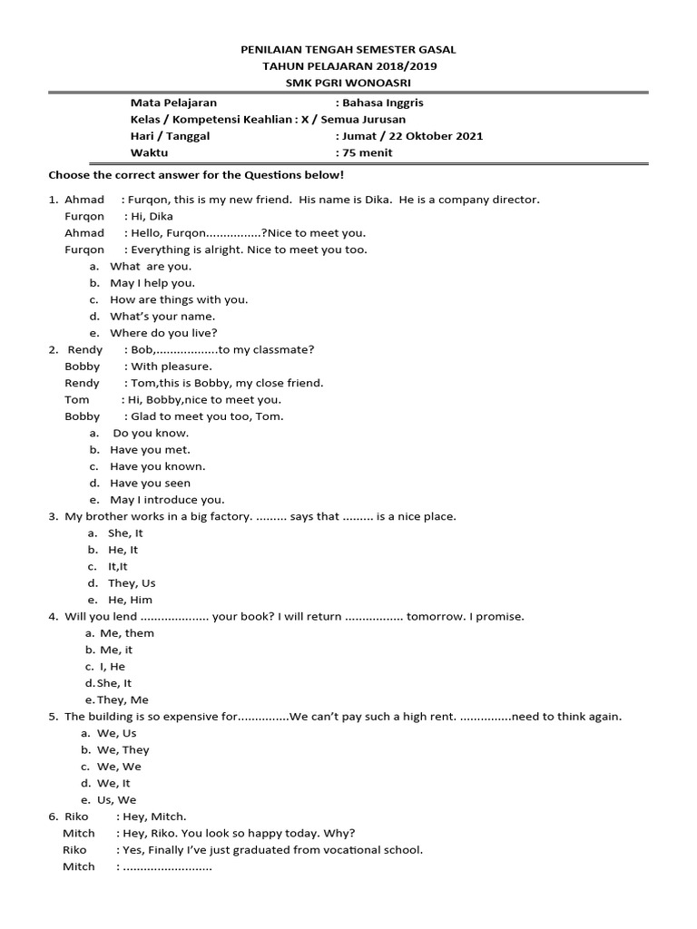 Pts Big Kelas X 2021 Pdf Earth Sciences