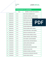 Plantilla de Cronograma de Asesorías - Grupo B