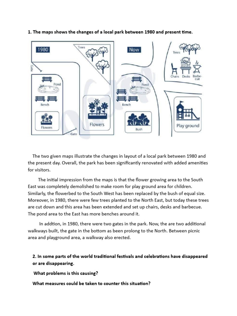 Park Renovation and Cultural Shifts Analysis | PDF | Academic Degree ...
