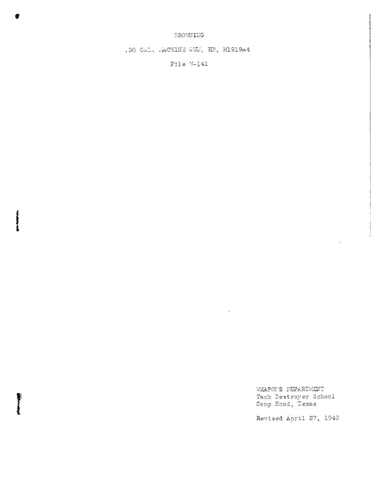 Browning .30 Cal Machine Gun | PDF