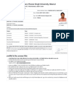 Admit Card - (Examinations 2022-23) Chaudhary Charan Singh University, Meerut. NIDHI