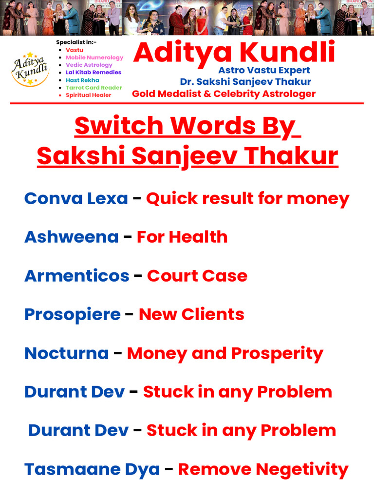 Switch Words by Guru Ma | PDF