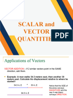 Scalars and Vectors