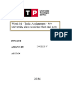 Week 02 - Task Assignment - My University Class Sessions Then and Now