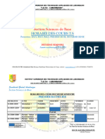 HORAIRE COURS TS deuxieme semestre