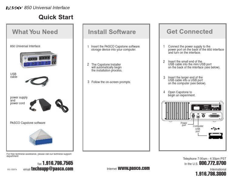 850UniversalInterfaceQuickStartGuideUI5000 PDF Usb