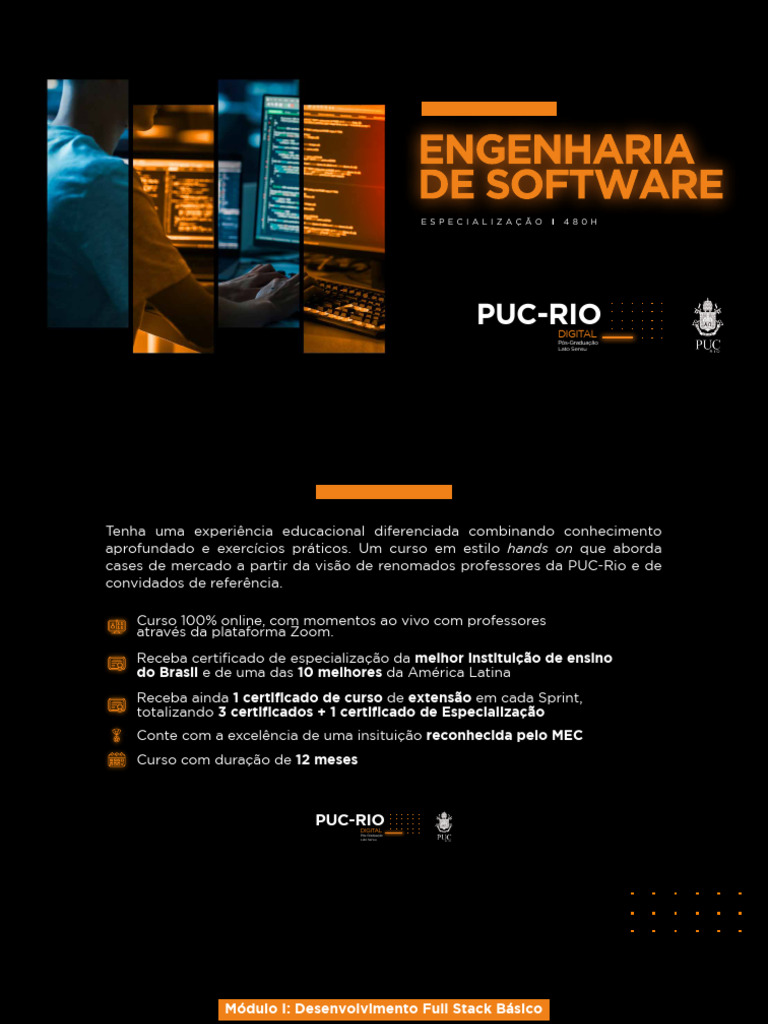 Pós-Graduação em Engenharia de Software PUC-Rio | PDF | Engenharia de ...