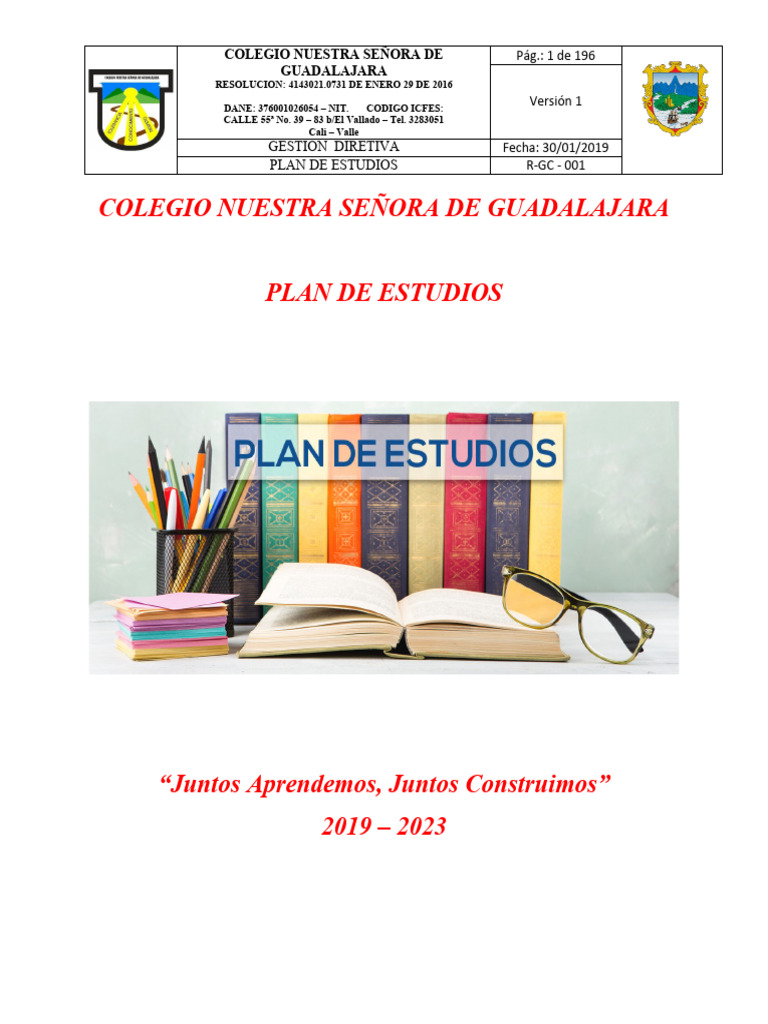 Plan Estudios 2 - 2019 (1) | PDF | Plan de estudios | Educación primaria