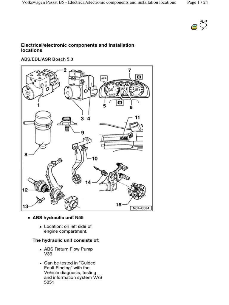 Electrical/electronic Components and Installation Locations: ABS/EDL ...