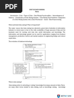 Data Mining Warehousing - Data Mining - Notes