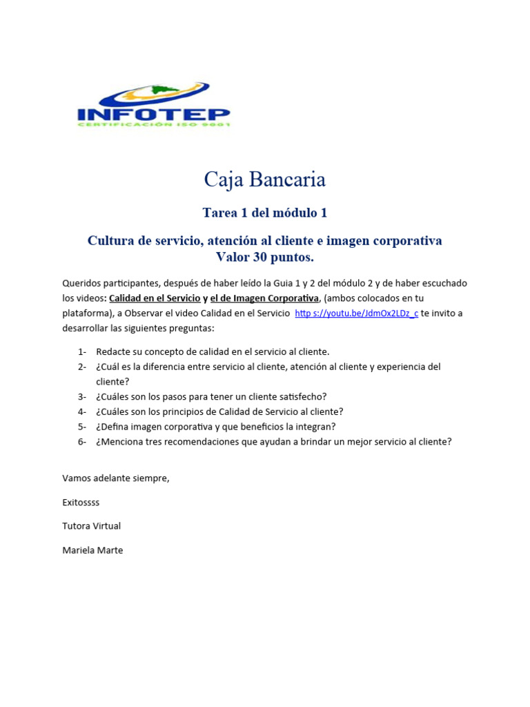 Actividad 1, Modulo 2 Servicio Al Cliente Cajero Virtual | PDF | Negocios