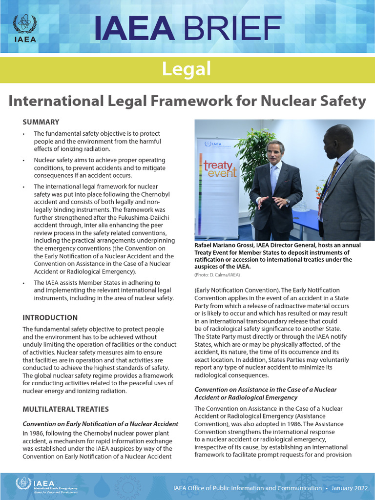 International Nuclear Safety Framework | PDF | International Atomic ...
