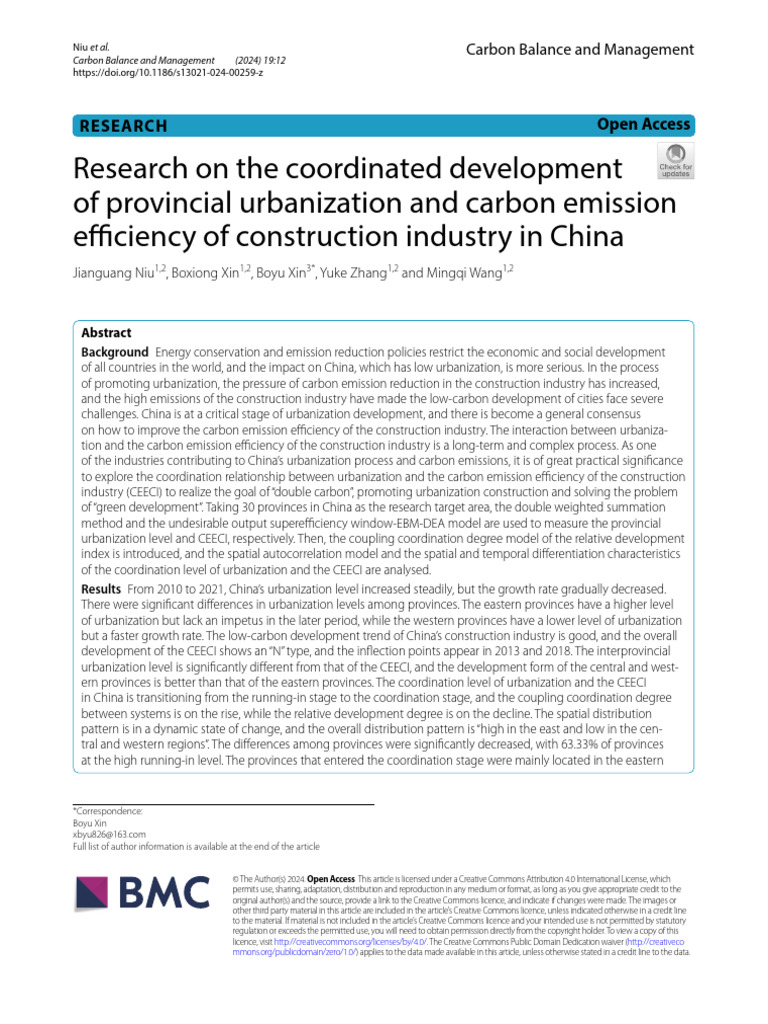 Research On The Coordinated Development of Provincial Urbanization and ...