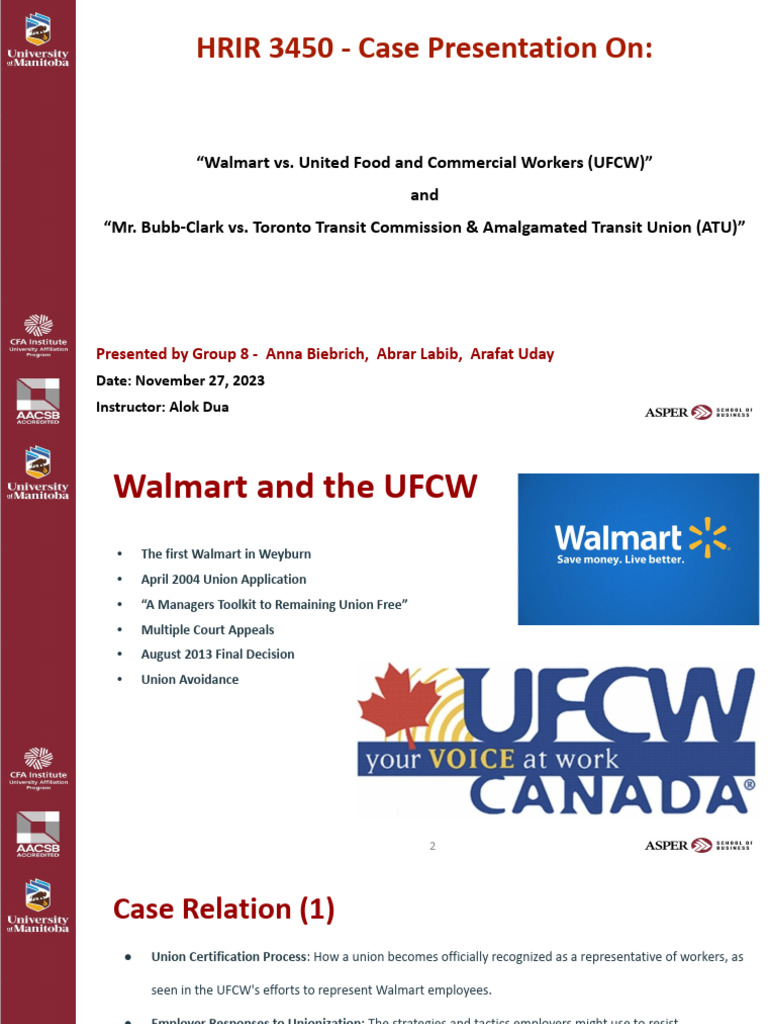 HRIR 3450: Union Cases Overview | PDF | Disability | Collective Bargaining