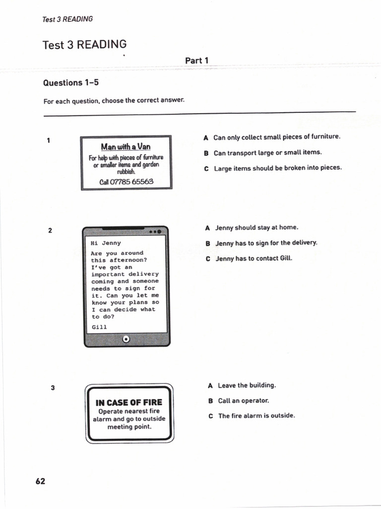 TEST 3 Reading - Writing | PDF