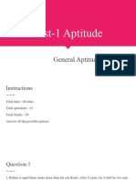 Test 1 Aptitude