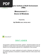 MS1 Lecture 9 - Doors & Windows