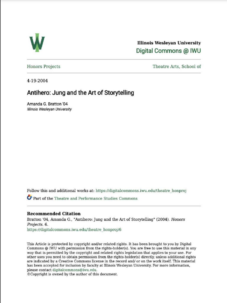 Antihero: Jung and The Art of Storytelling | PDF