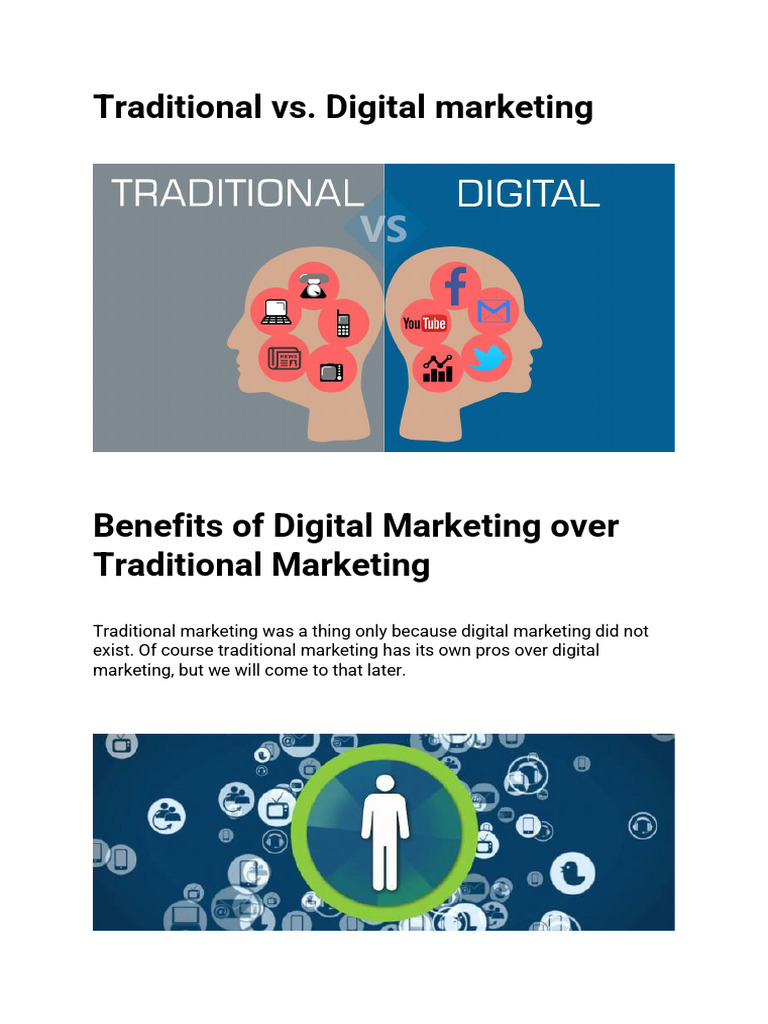 Traditional Vs Digital Marketing | PDF | Advertising | Digital Marketing