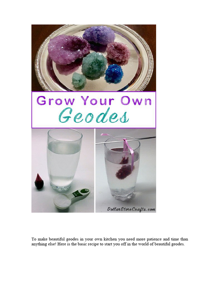 DIY Borax Geodes Recipe Guide | PDF