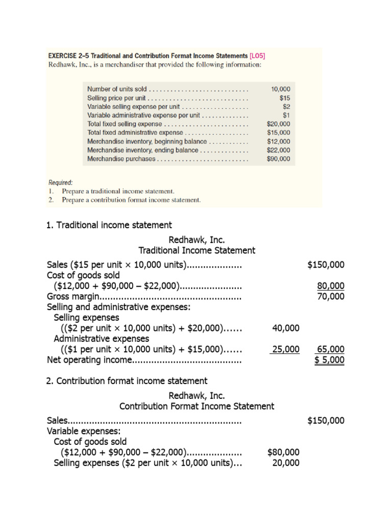 Redhawk Inc. Income Statement Formats | PDF | Economics | Economies