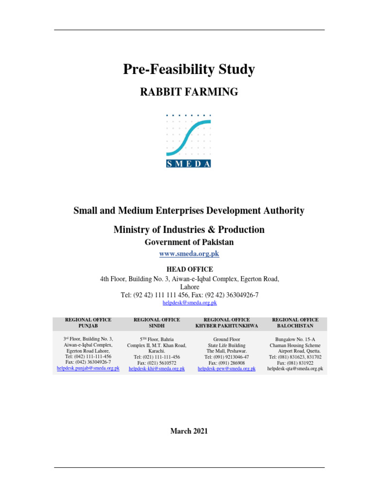 Rabbit Farming Pre-Feasibility Study | PDF | Internal Rate Of Return ...
