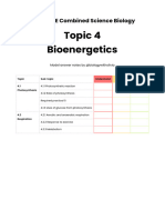 4 COMBINED SCIENCE Topic 4 Bioenergetics