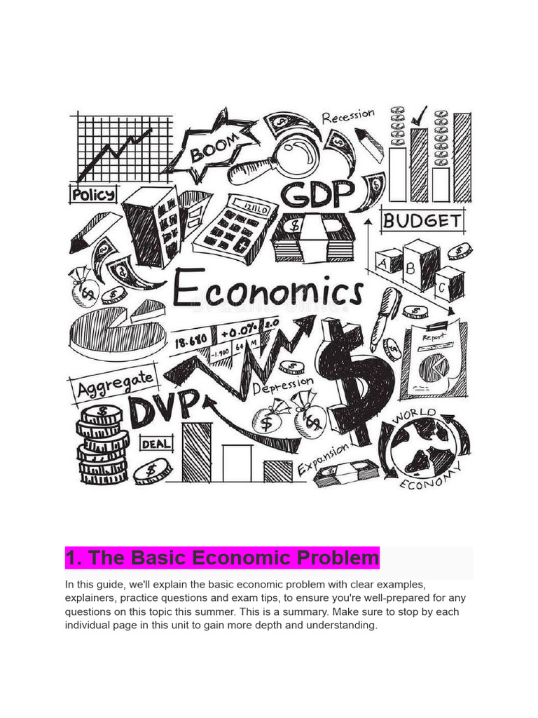 Understanding the Basic Economic Problem | PDF | Macroeconomics ...