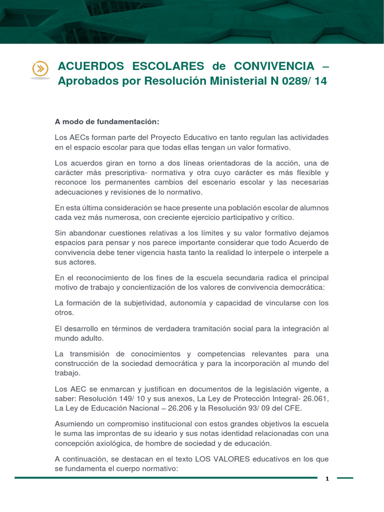 Acuerdos de Convivencia Escolar 2023 | PDF | Escuelas | Democracia