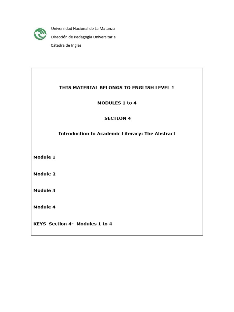 Academic Literacy: Understanding Abstracts | PDF | Professional Skills ...