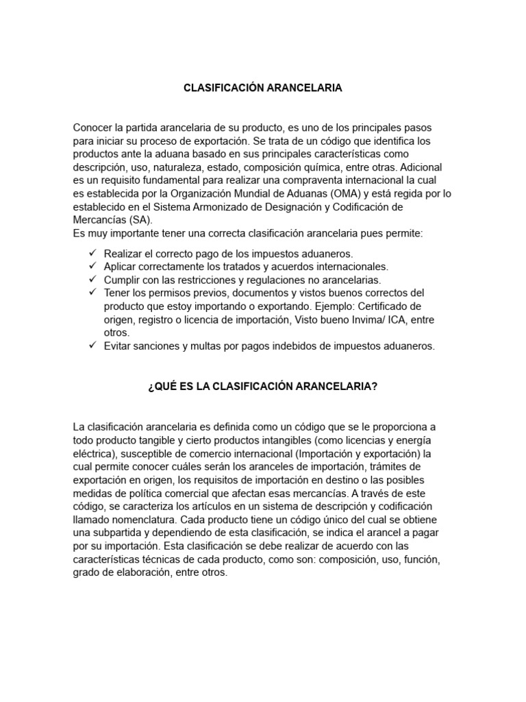 Guía de Clasificación Arancelaria | PDF | Arancel | aduana