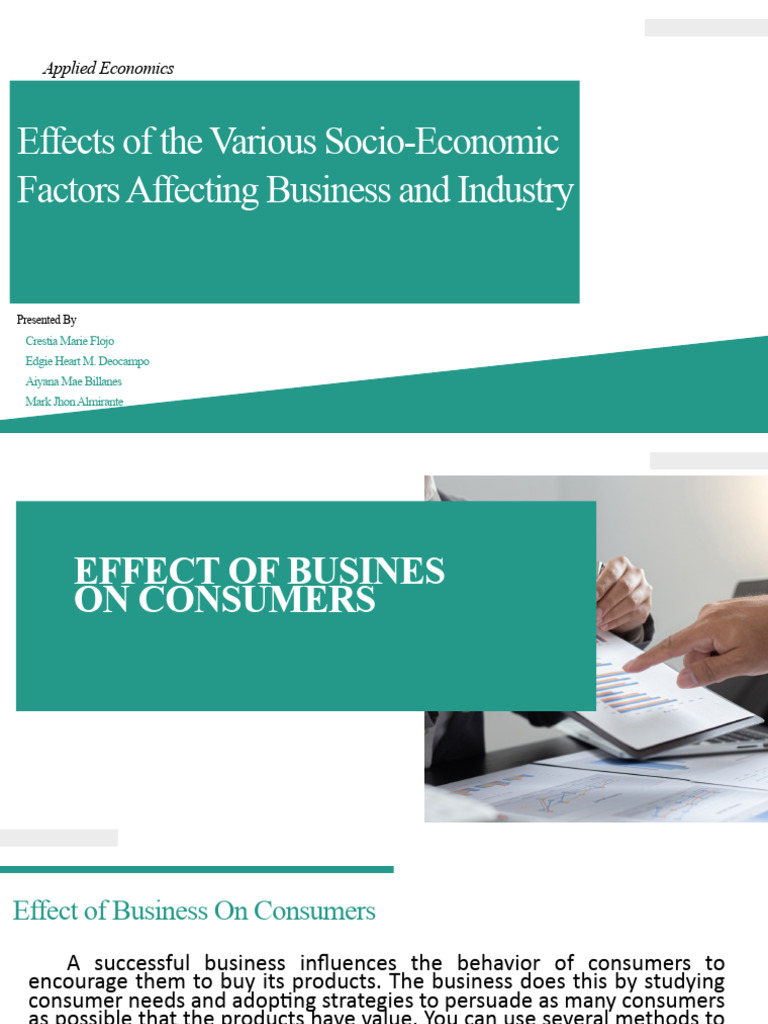 Socio-Economic Factors Impacting Business | PDF | Consumption ...