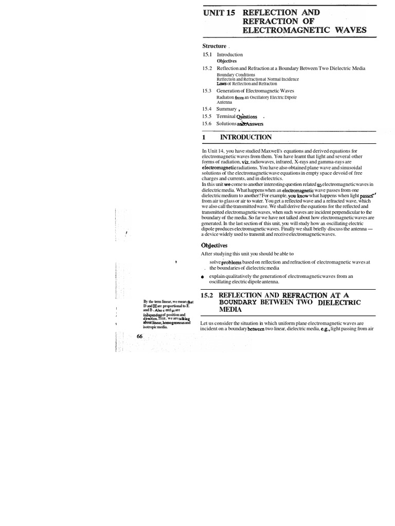 Unit 15 pdf waves electromagnetic radiation