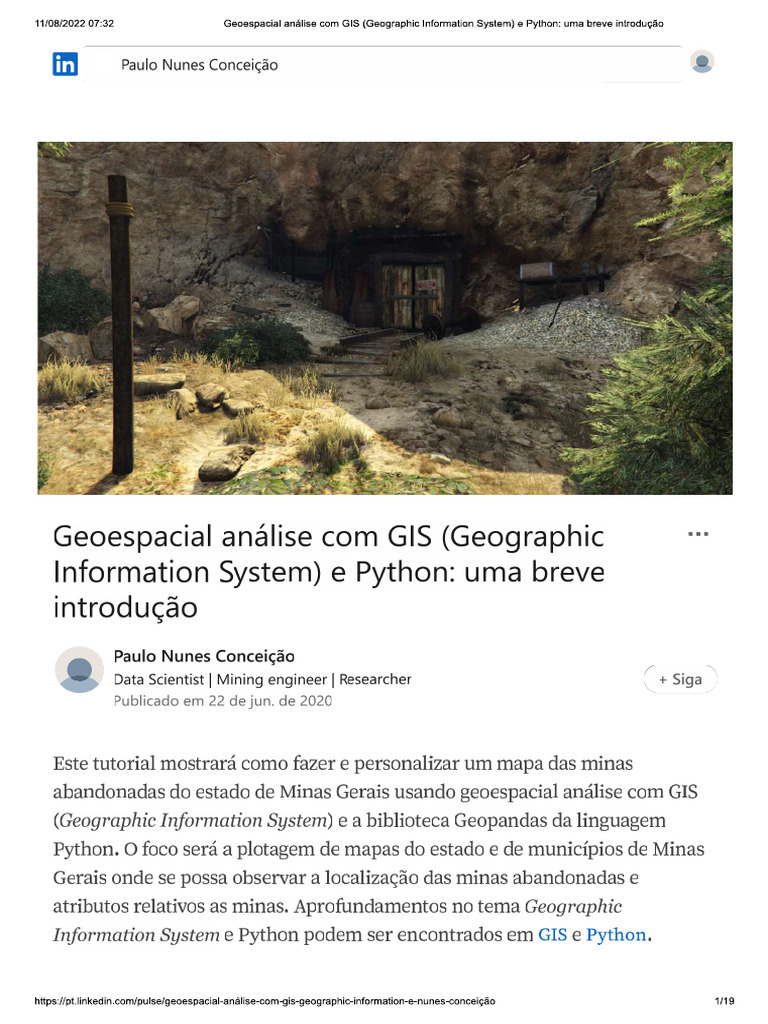 Geoespacial Análise Com GIS (Geographic Information System) e Python ...