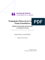 Propiedades fisicas de las capsides virales icosaedricas modelos de potenciales de interaccion y constantes de fuerza.