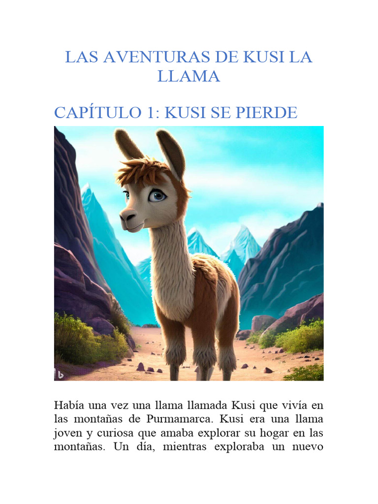 Aventuras de Kusi la Llama | PDF