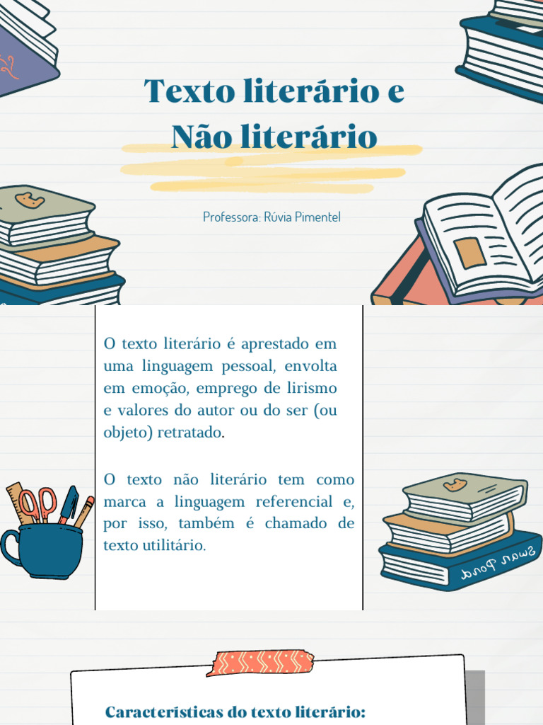 Texto Literário e Não Literário | PDF | Poesia | Prosa