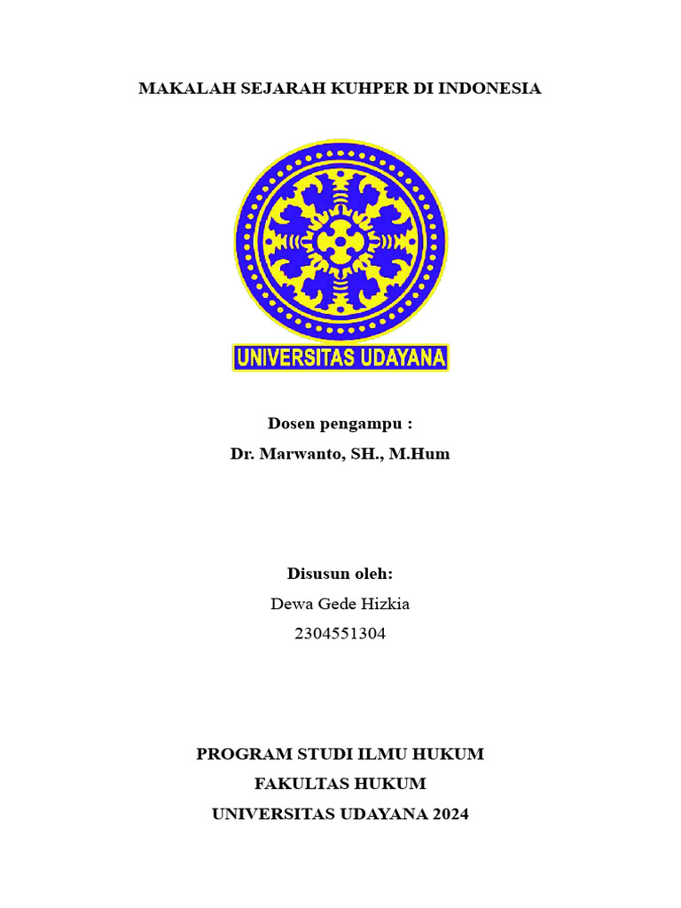 Sejarah KUHPerdata di Indonesia | PDF