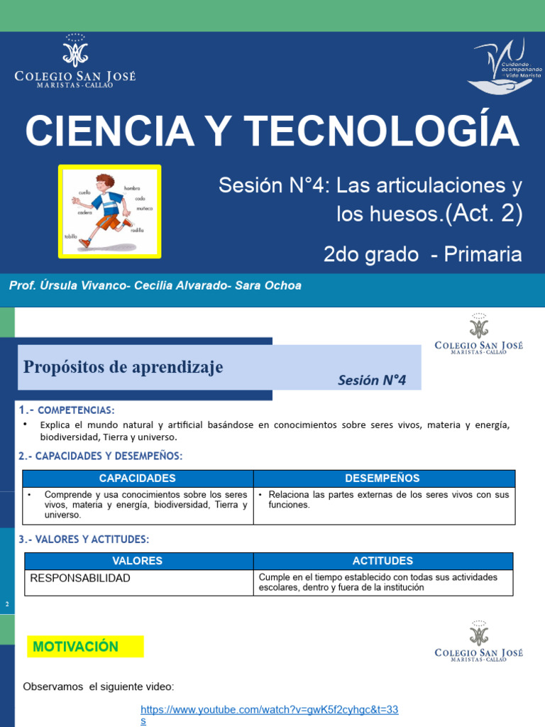 SESION 4 - Las Articulaciones y Huesos ACT 2 | PDF | Crecimiento ...