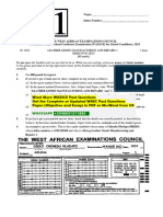 Leather Goods Manufacturing and Repairs WAEC Past Questions