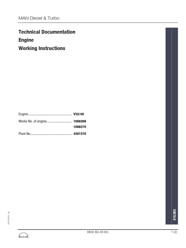 V32 40 Working Instructions | PDF | Valve | Piston